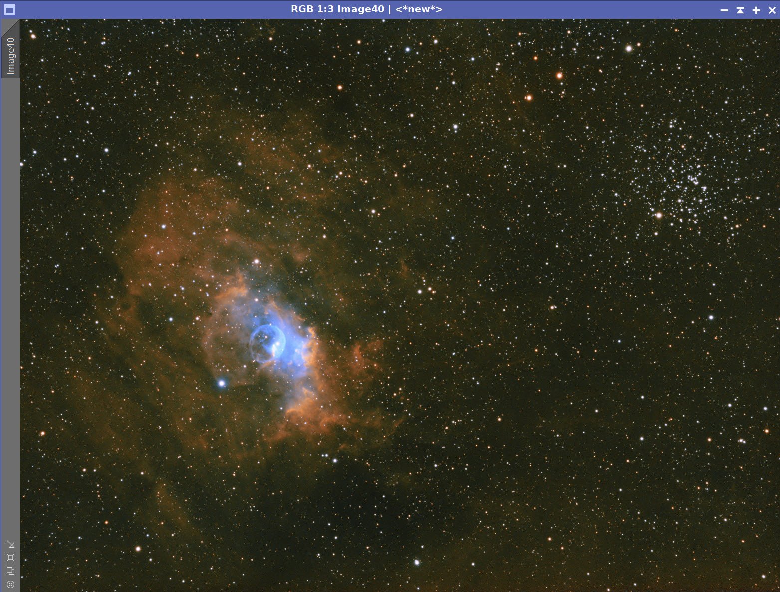 NGC 7635 - The Bubble Nebula w/M52 - 8.25 hours in SHO - Not Sure